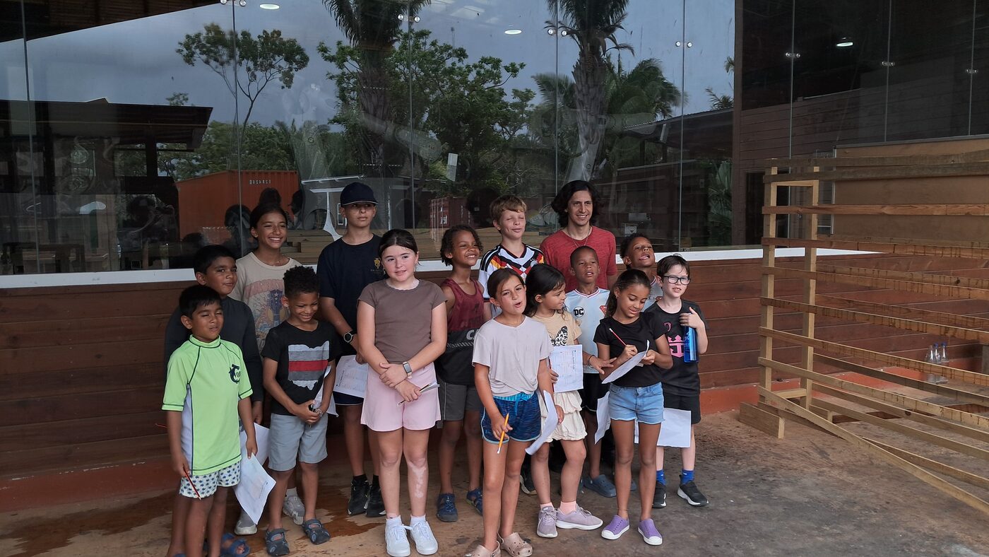 Kids and families at a community activity