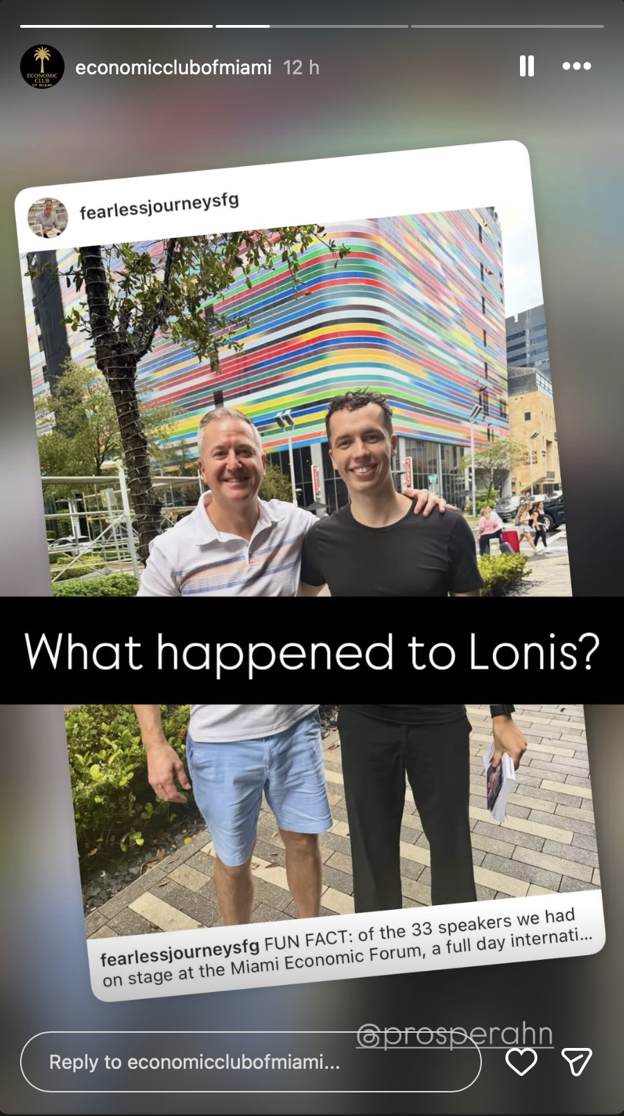 What happened to Lonis? – Miami Economic Forum